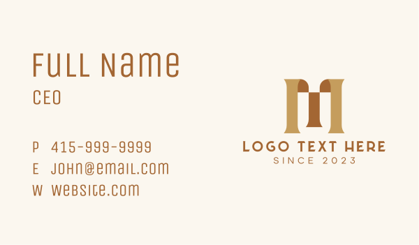 Medieval Letter M Business Card Design Image Preview