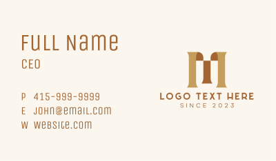 Medieval Letter M Business Card Image Preview