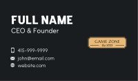 Gold Plate Wordmark Business Card Image Preview