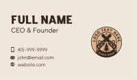 Chainsaw Woodwork Badge Business Card Image Preview