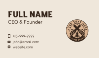 Chainsaw Woodwork Badge Business Card Design