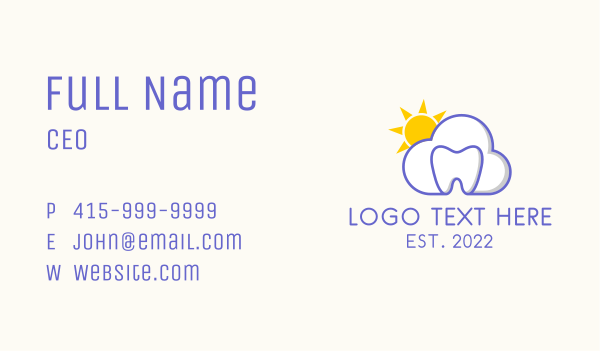 Pediatric Sunshine Dental  Business Card Design Image Preview