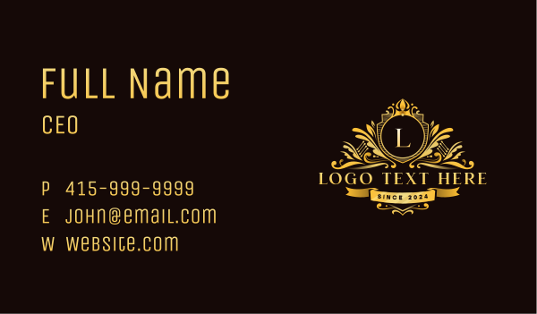 Insignia Ornament Hotel Business Card Design Image Preview