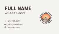 Mountain Sunset Trekking Business Card Image Preview