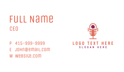 Talk Radio Mic Podcast Business Card Image Preview