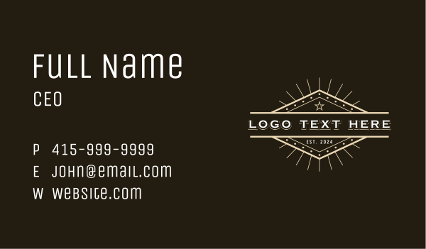 Classic Diamond Business Brand Business Card Design Image Preview