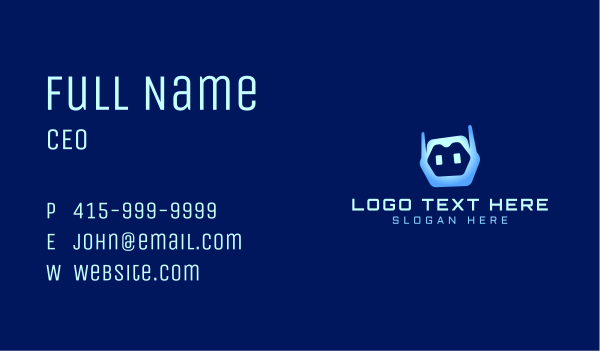 Cyber Tech Robot Business Card Design Image Preview