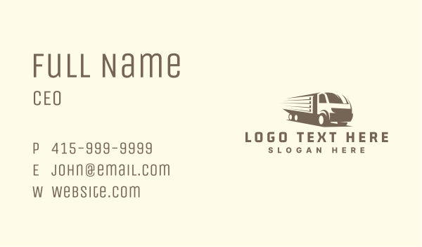 Transportation Truck Delivery Business Card Design Image Preview
