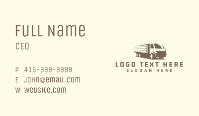 Transportation Truck Delivery Business Card Image Preview