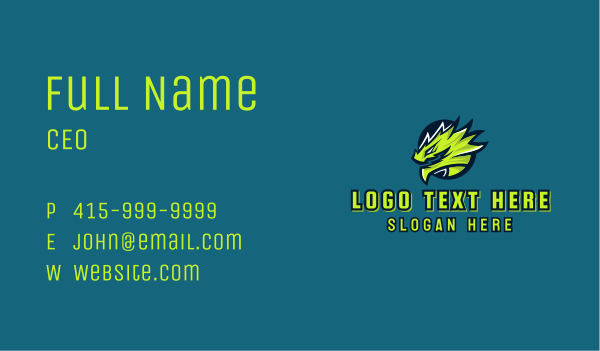 Dragon Gaming Mascot Business Card Design Image Preview