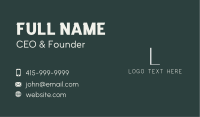 Generic Simple Lettermark Business Card Design