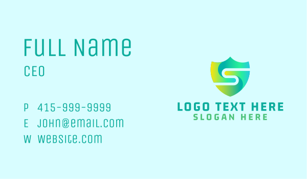 Cyber Security Letter S Business Card Design Image Preview