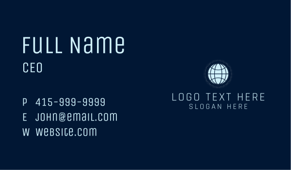 Global Tech Software Business Card Design Image Preview