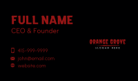 Creepy Horror Wordmark Business Card Image Preview