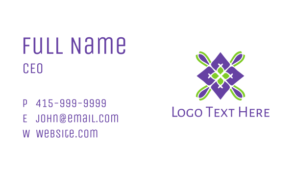 Violet Spa Badge Business Card Design Image Preview