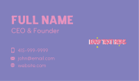 Cute Kiddie Wordmark Business Card Image Preview