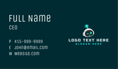 Cute Tech Robot Business Card Image Preview