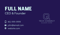 Modern Tech Letter Q Business Card Image Preview