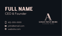 Creative Agency Letter A  Business Card Image Preview