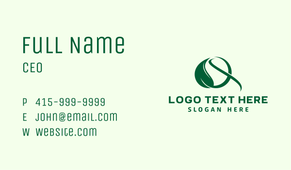 Herbal Leaf Letter Q Business Card Design Image Preview