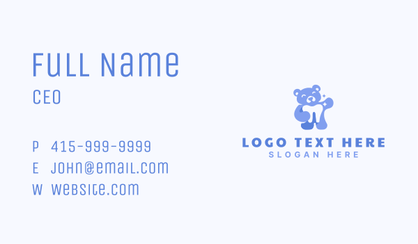 Bear Tooth Dental Business Card Design Image Preview