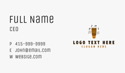 Native Musical Instrument Business Card Image Preview