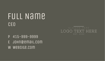 Generic Vintage Company Business Card Image Preview