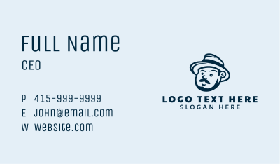 Mustache Farmer Man Business Card Image Preview