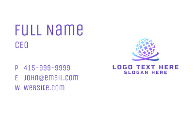 Modern Global Sphere  Business Card Image Preview