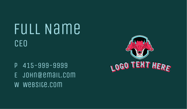 Dragon Mythical Gaming Business Card Design Image Preview