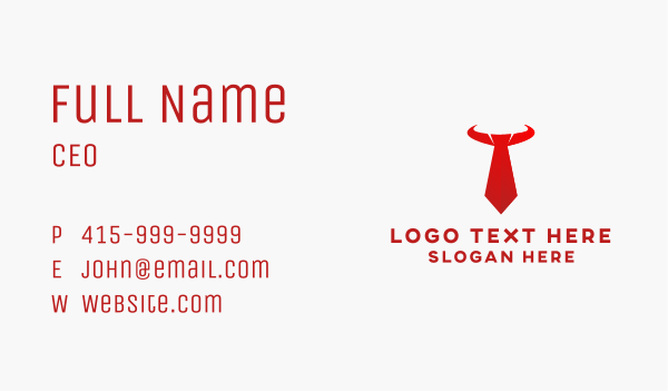 Red Bull Necktie  Business Card Design Image Preview