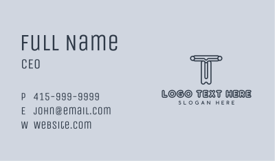 Generic Brand Letter T Business Card Image Preview