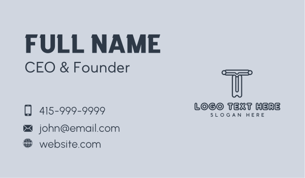 Generic Brand Letter T Business Card Design