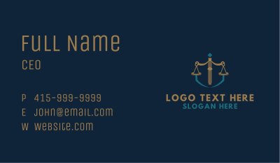 Law Firm Scale Business Card Image Preview