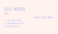 Pink Handwriting Letter Business Card Image Preview