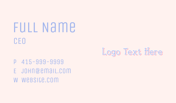 Pink Handwriting Letter Business Card Design Image Preview