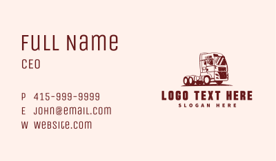 Freight Transport Vehicle Business Card Image Preview