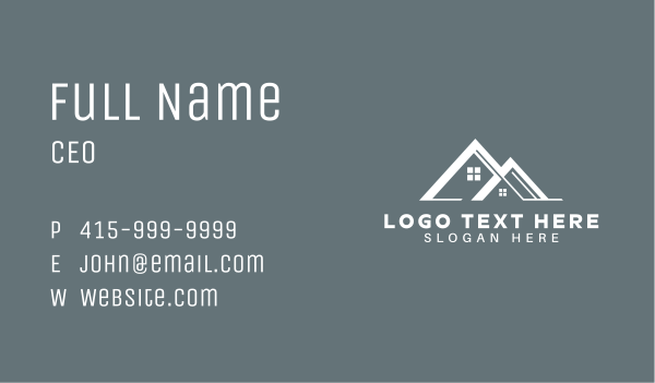 House Roofing Real Estate Business Card Design Image Preview