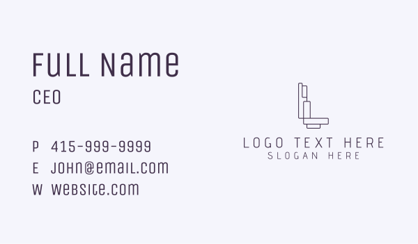 Business Firm Letter L Business Card Design Image Preview
