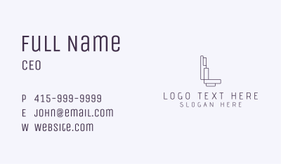 Business Firm Letter L Business Card Image Preview