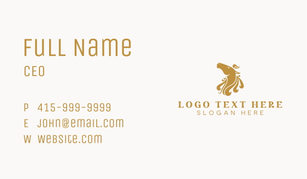 Equestrian Horse Animal Business Card Design Image Preview