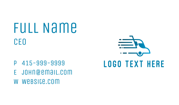 Fast Logistic Movers  Business Card Design Image Preview