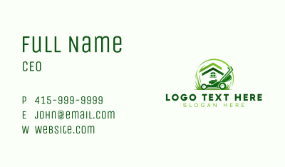 House Lawn Mowing Business Card Image Preview
