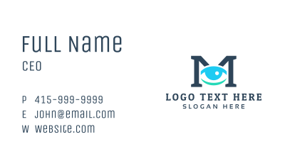 Optical Clinic Letter M Business Card