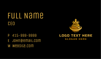 Golden Basketball Crown Business Card Image Preview