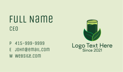 Healthy Green Juice  Business Card Image Preview
