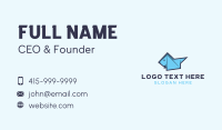 Blue Dog Paper Origami  Business Card Preview