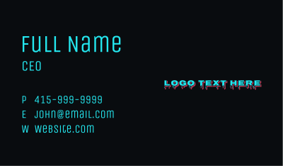 Casual Urban Drip Wordmark Business Card Image Preview