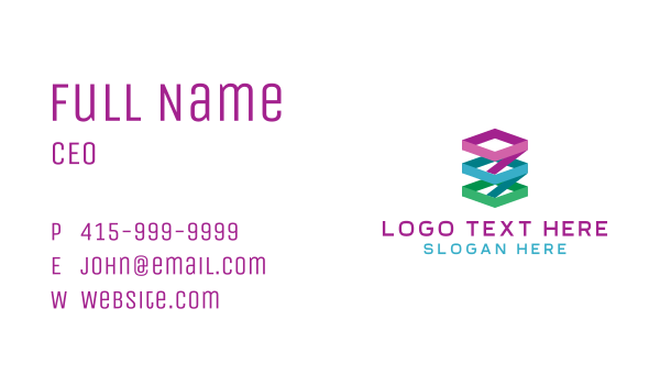 Colorful Business Abstract Business Card Design Image Preview