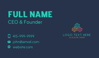 Multicolor Flower Fireworks Business Card Design